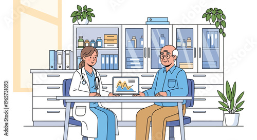 Female Doctor Consulting Elderly Patient
