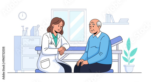 Female Physician Consulting With Senior Patient