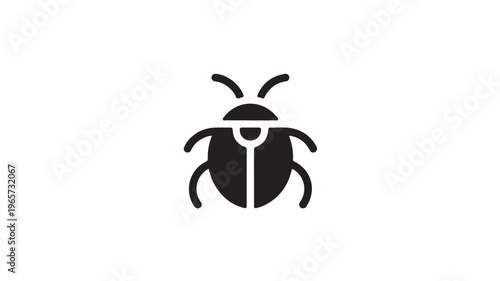Black Beetle Icon For Logo Concepts
