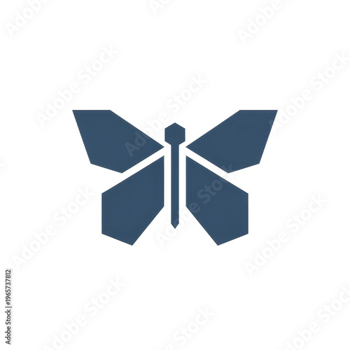 Minimal geometric butterfly icon