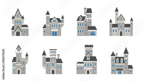 Collection of Various Castles and Fortresses Architecture Design
