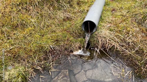 water flowing from a pipe