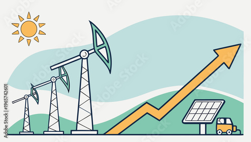 Renewable Energy Transition Flat Vector