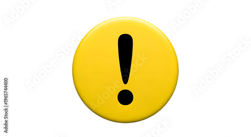 Yellow Exclamation Mark Symbol on Black Background