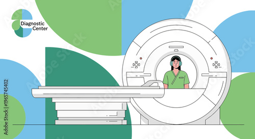 Medical Diagnostic Center with MRI Scanner and Technician