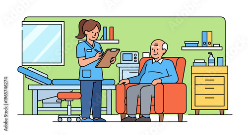 Female Doctor Consulting Senior Patient