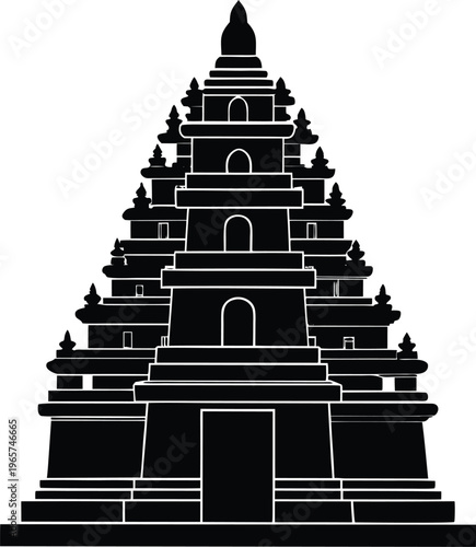 vector illustration of a pyramid of a pyramid