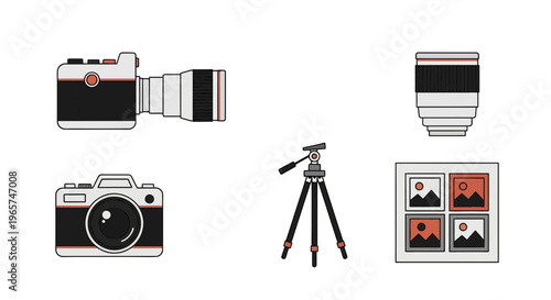 Camera equipment and photography tools.
