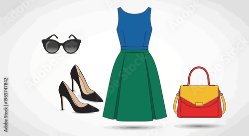 Fashion accessories and clothing items.