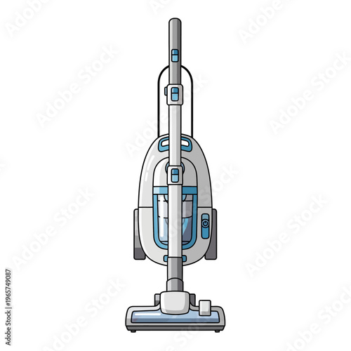 Modern Upright Vacuum Cleaner Illustration