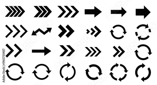 Gemini said

A comprehensive collection of flat vector arrow icons and web buttons featuring black directional symbols and cursor pointers in a circular design element set for internet navigation illu