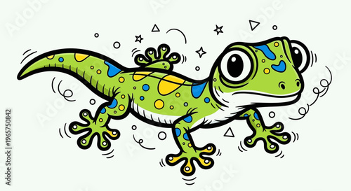 Gemini said

A cute green cartoon dinosaur character designed as a fun vector illustration with funny monster and reptile features for wildlife art