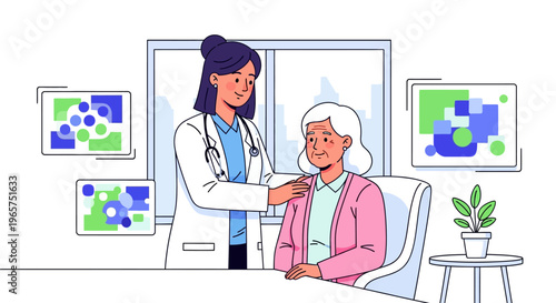 Compassionate Doctor Supporting Older Patient