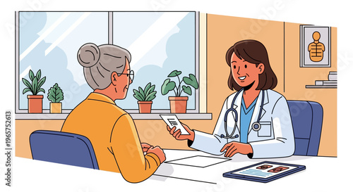 Doctor Discussing Prescription With Senior Patient