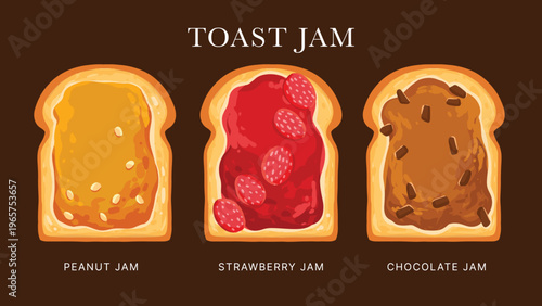 vector hand drawn collection set of toast