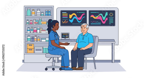 Female Doctor Consulting With Senior Patient