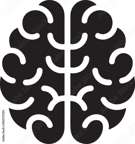 Human brain vector illustration with question marks and currency symbols representing