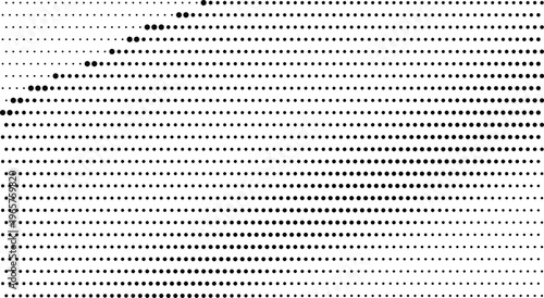 Abstract black and white dotted pattern resembling a face in profile