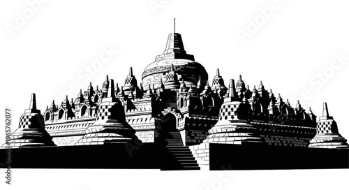 Borobudur Temple Ancient Architecture.