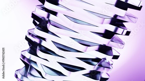 3d rendering of abstract shape animation loop background