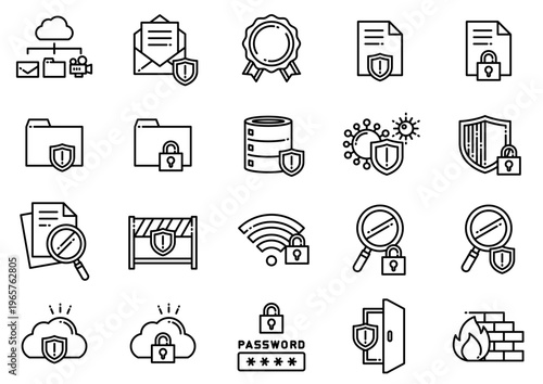 セキュリティアイコン07　Security icons