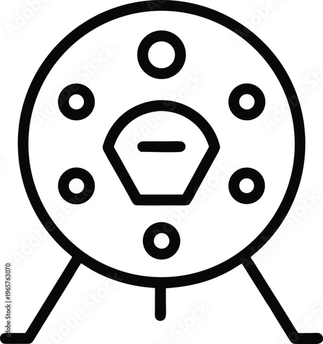 1028 lunar lander descent stage with legs vector illustration on transparent background