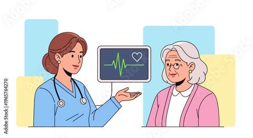 Doctor Discussing Cardiac Care With Elderly Patient