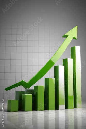 The arrow on the stock market chart