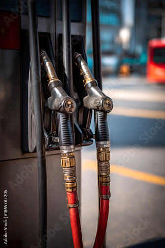 Closeup fuel from dispenser