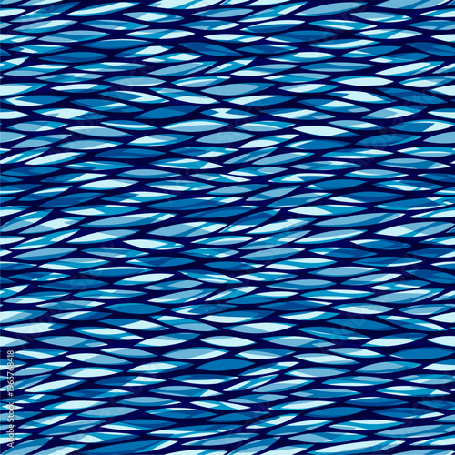 Summer wavy seamless pattern. Abstract sea waves print.