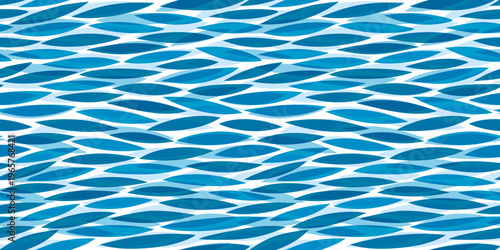 Summer wavy seamless pattern. Abstract sea waves print.