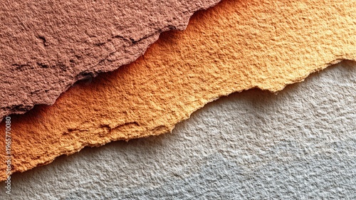 Textured Paper Layers in Warm Earthy Tones for Creative Use
