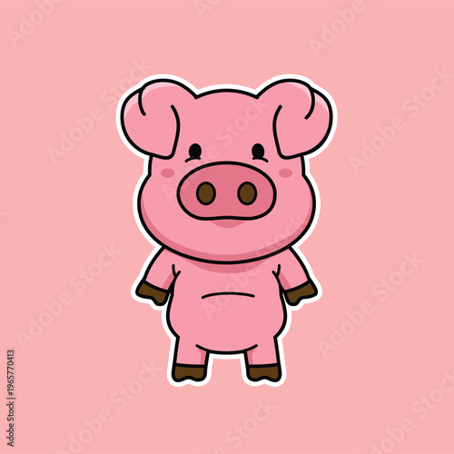 Cute Pig Illustration