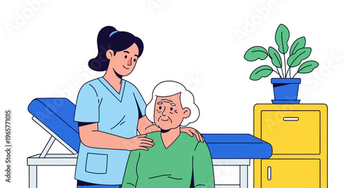 Compassionate Doctor Supporting Senior Patient