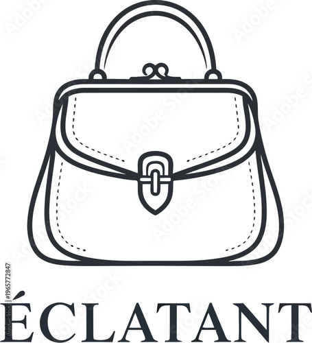 A stylish handbag with the word eclatant written below it