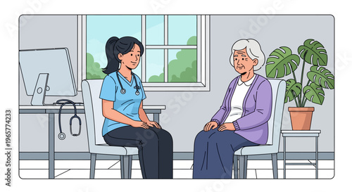 Compassionate Doctor Caring for Elderly Patient