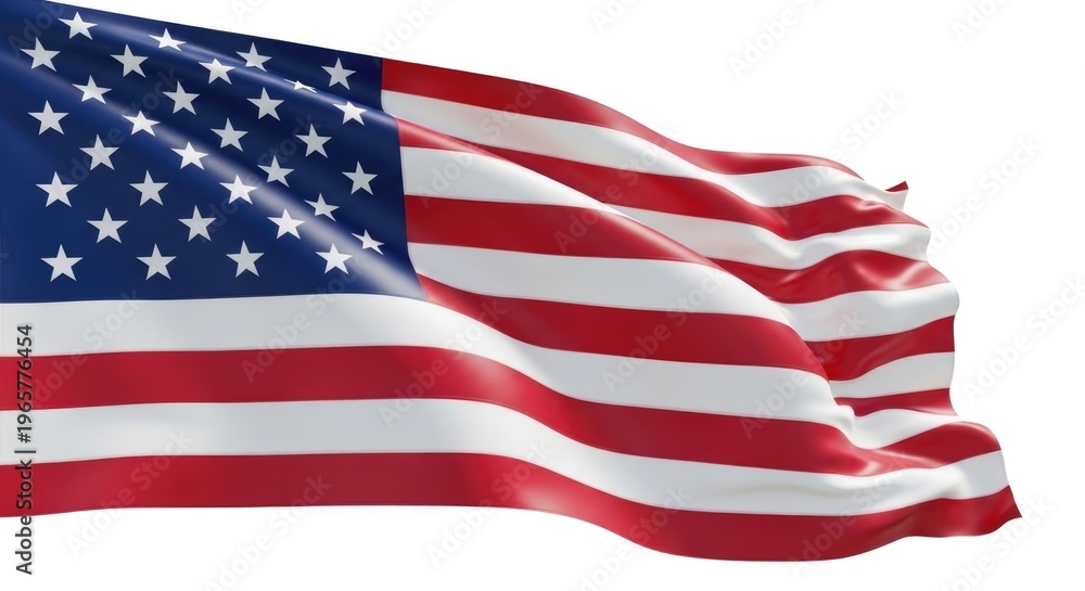 Fototapeta premium Waving american flag honoring heroes on memorial day patriotic symbolism