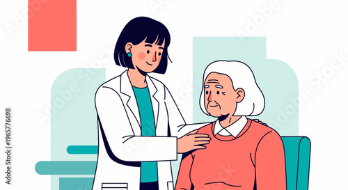 Caring Physician Reassuring Senior Patient
