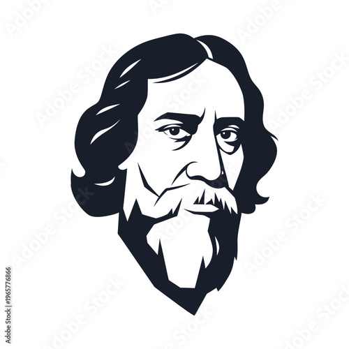 Rabindra Jayanti celebration illustration of Rabindranath Tagore's portrait