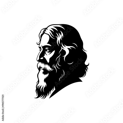 Rabindra Jayanti celebration features a line drawing vector of Rabindranath Tagore