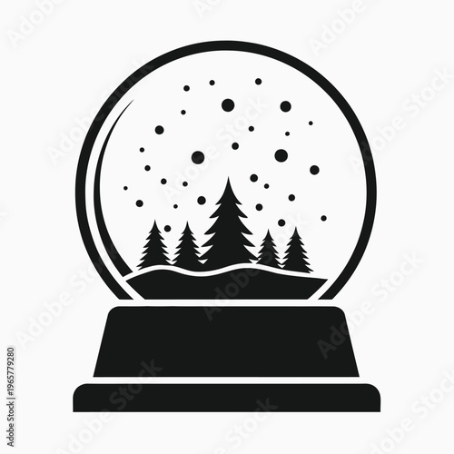 Owl sitting in a snowy winter forest with festive holiday atmosphere