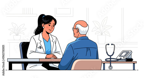 Female Physician Consulting Senior Patient