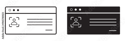 Id Card set icon with white background vector stock illustration. Outline education icons of student id card. Education Editable stroke vector. Security badge icon, representing onboarding support