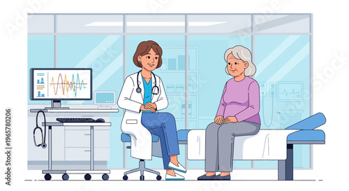 Female Physician Consulting With Elderly Patient