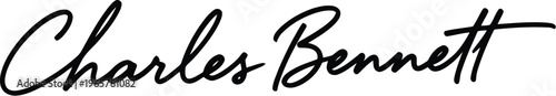 The signature of Charles Bennett in elegant black cursive script on a white background