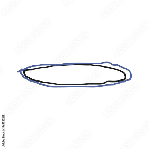 A blue and black rubber gasket on a white background