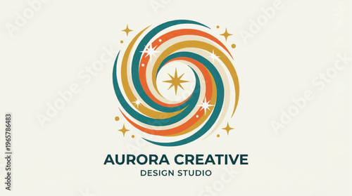 Creative design studio logo template.
