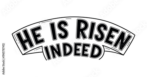 Christian Easter typography, inspirational religious lettering decorative vintage style