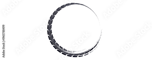 Tire track. Tyre mark of car  bike  motorcycle with grunge effect on white background.