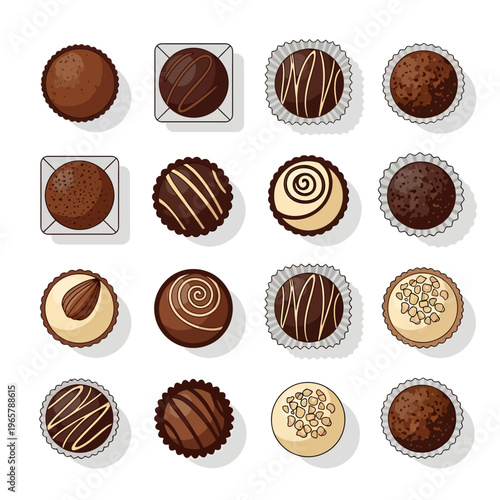 Celebrate National Truffle Day with assorted chocolate truffles on a white surface